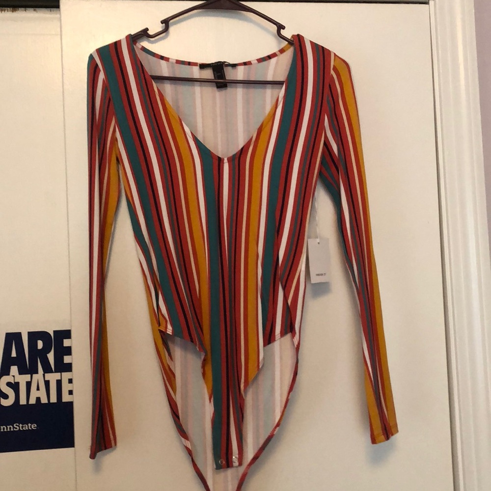 NWT Striped Pink Body Suit